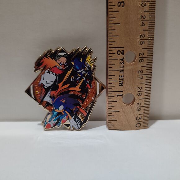 Shadow The Hedgehog Eggman & Metal Sonic Enamel Pins Bundle Official Badges - Picture 4 of 4